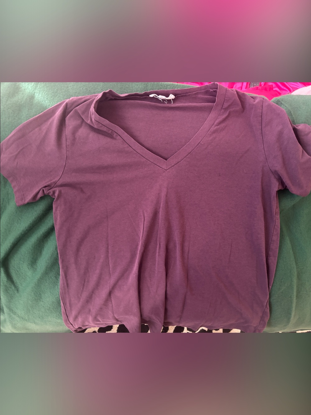 Synergy Organic Clothing Plum V-Neck Short Sleeve Tee